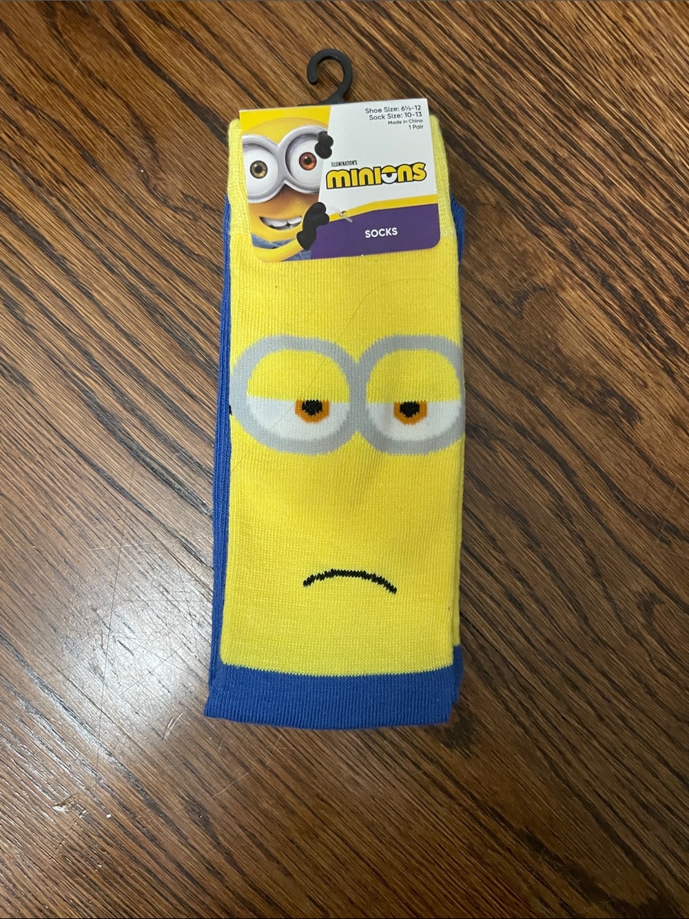 Minions Yellow & Blue Character Crew Socks